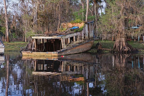 Jones, Adam 아티스트의 Early spring view of old abandoned boat-blackwater area of St Johns River-central Florida작품입니다.
